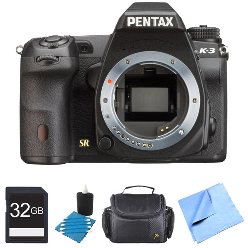 Pentax K-3 II 24.35MP Digital SLR Camera with 3.2-Inch TFT LCD Screen Body Only Bundle