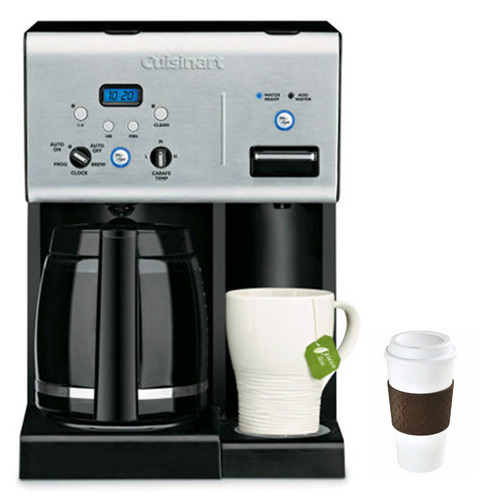 Cuisinart CHW-12 Coffee Plus 12-Cup Programmable Coffeemaker with Hot Water System, Black
