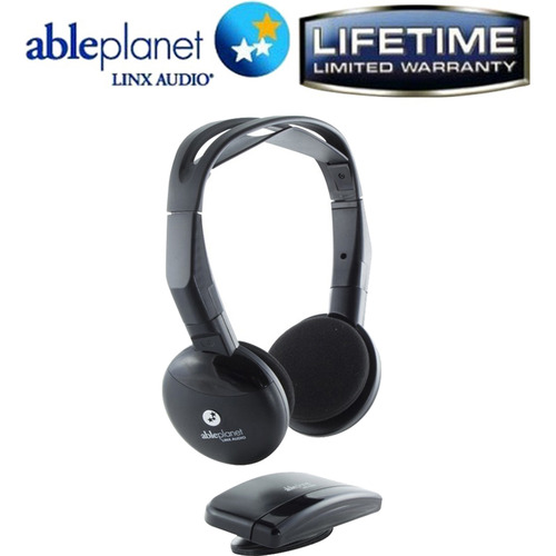 Able Planet IR210T Infared Wireless Headphones - Black - OPEN BOX
