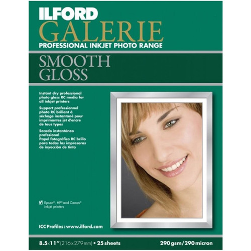 Ilford Smooth Gloss 8.5 x 11 Photo Paper - 25 Pack