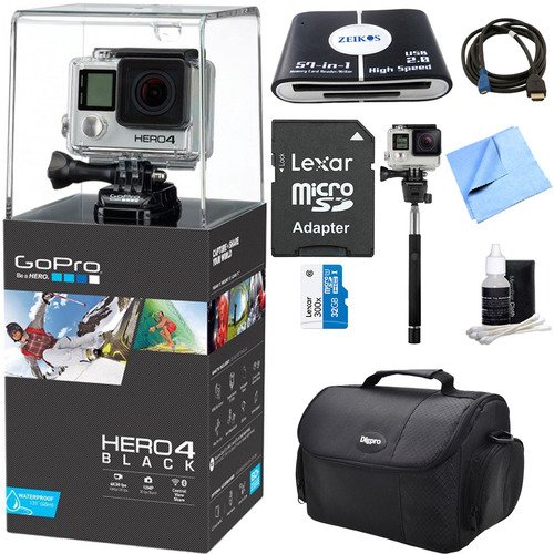 GoPro HERO 4 Black - 4K Action Camera Ultimate Kit