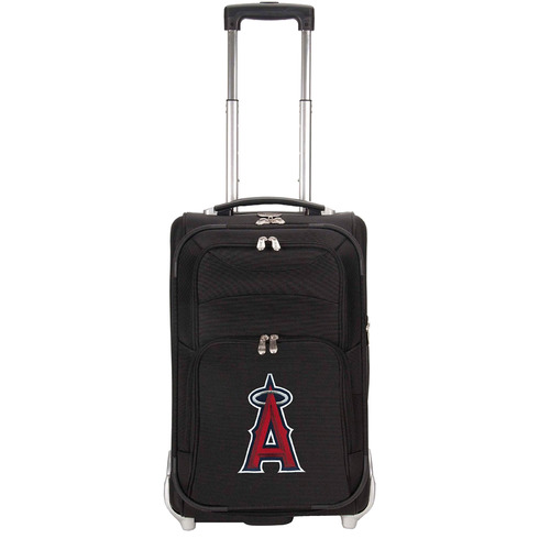 Denco MLB 21-Inch Carry On Luggage, Black - Los Angeles Angels