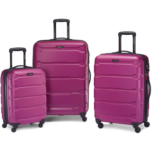 Samsonite Omni Hardside Luggage Nested Spinner Set (20`/24`/28`) Radiant Pink (68311-0596)