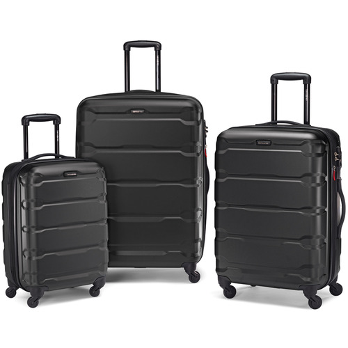 Samsonite Omni 3 Piece Hardside Luggage Nested Spinner Set (20`/24`/28`) Black -68311-1041
