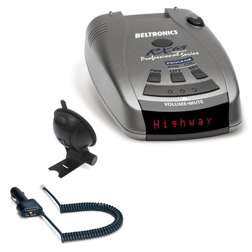 Beltronics RX65 Red Professional Series Radar/Laser Detector with Accessories Bundle (Red)