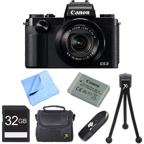 Canon PowerShot G5 X Digital Camera with 4.2x Optical Zoom 32GB Bundle - Black