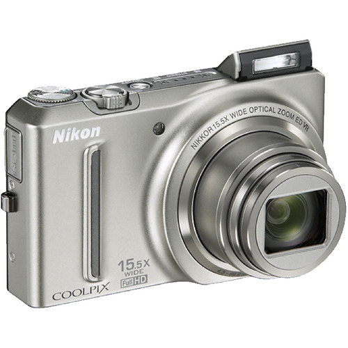 Nikon COOLPIX S9050 12.1MP Digital Camera with 15.5x Optical Zoom (Silver) Refurbished