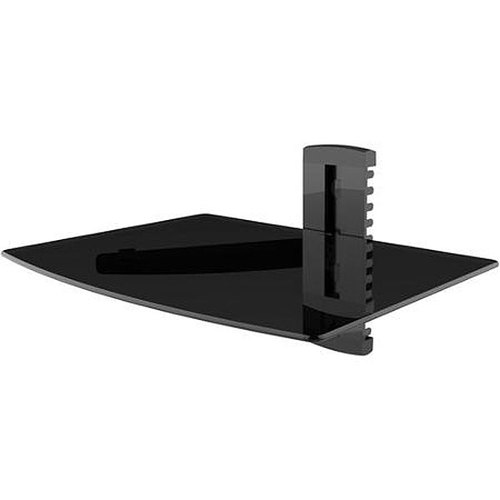 Stanley Single Glass Media Shelf for TV Components - AS-100