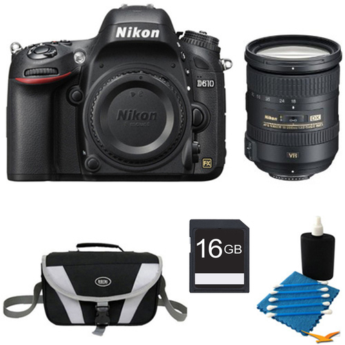 Nikon D610 FX-format 24.3 MP 1080p video Digital SLR And  18-200MM VR Bundle