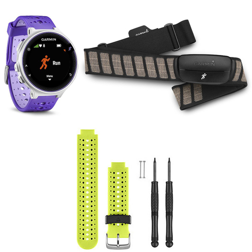 Garmin Forerunner 230 GPS Running Watch with Heart Rate Monitor - Yellow Band Bundle