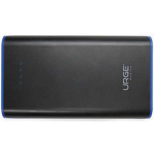 Urge Basics PowerPro 12,000mAh Universal Dual Port Backup Battery Charger, Black/Blue