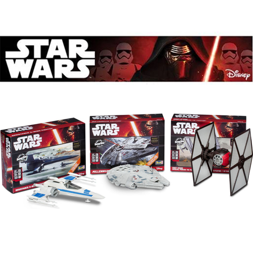 Star Wars Model Collectors Kit with Millennium Falcon, TIE Fighter and Rebel X-wing
