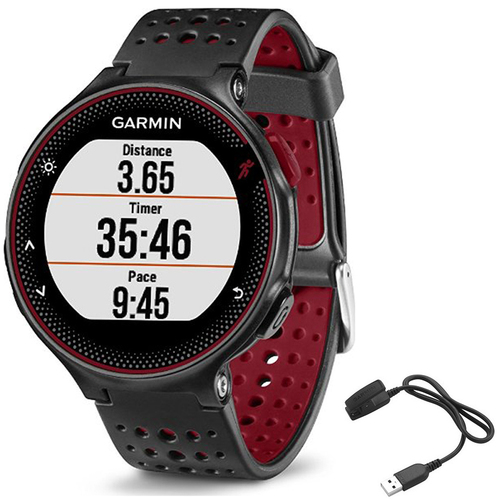 Garmin Forerunner 235 GPS Sport Watch - Marsala - Charging Clip Bundle