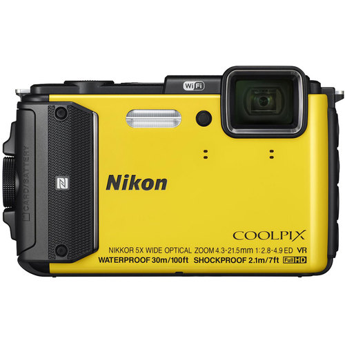 Nikon COOLPIX AW130 16MP HD Waterproof Shock-Freezeproof Yellow Digital Camera REFURB
