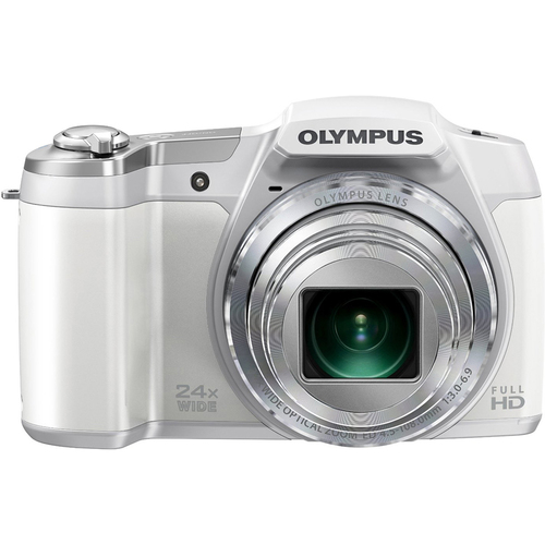 Olympus STYLUS SZ-16 iHS16MP 24x wide 48x Zoom 1080p HD 3 ` Hi-Res LCD-White - OPEN BOX