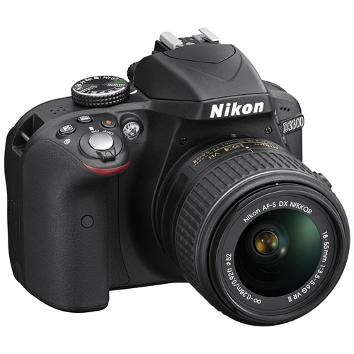 Nikon D3300 24.2MP 1080p Digital SLR Camera w/ 18-55mm VR II Lens (Black) Refurbished