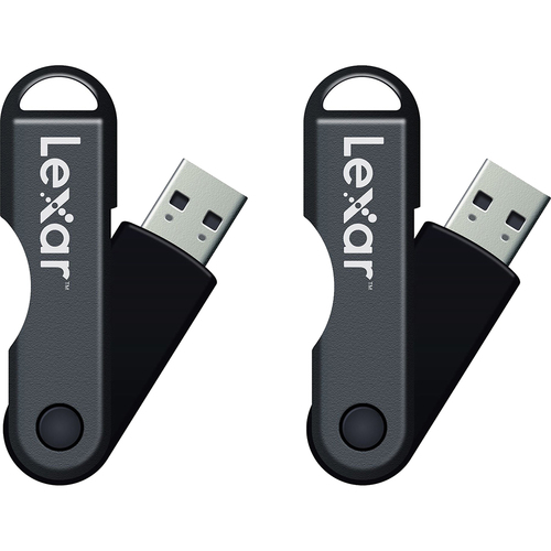 Lexar JumpDrive-TwistTurn 64GB USB 2.0 Flash Drive (2-Pack)