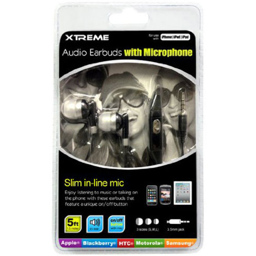 Xtreme Audio Earbuds with Microphone White