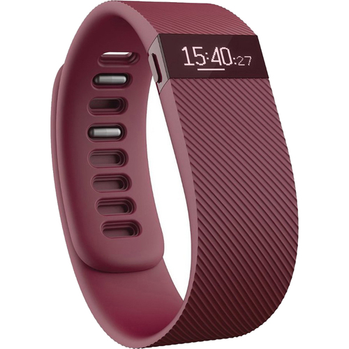 Fitbit Charge Wireless Activity Wristband, Burgundy, Large - OPEN BOX