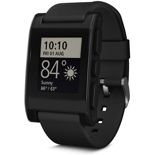 Pebble Smart Watch for iPhone and Android Devices (Black) 301BL - OPEN BOX