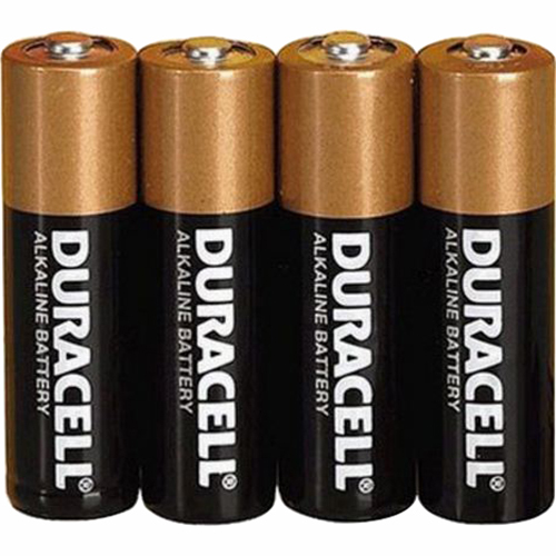 Duracell 4 Pack AA Alkaline Batteries Retail Package