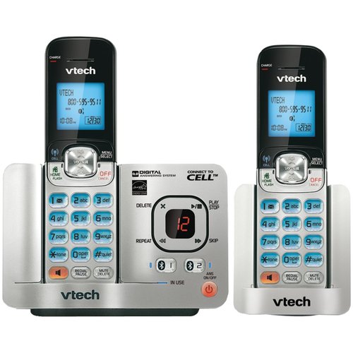 Vtech 2 Handset Phone Connect to Cell Answering System with Caller ID - DS6521-2