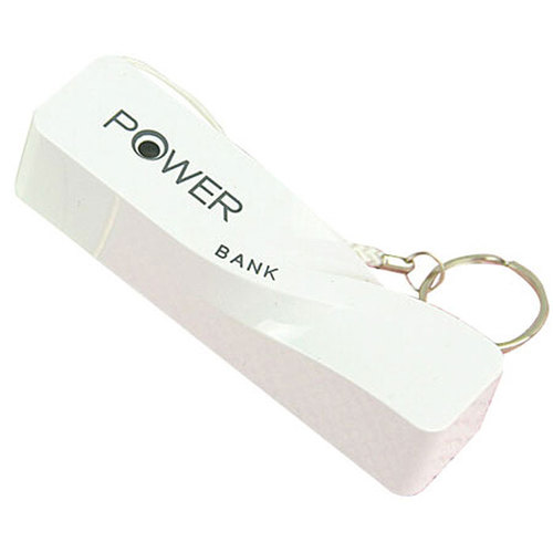 BlackHat Tech 2600mAh Portable Keychain Power Bank - White