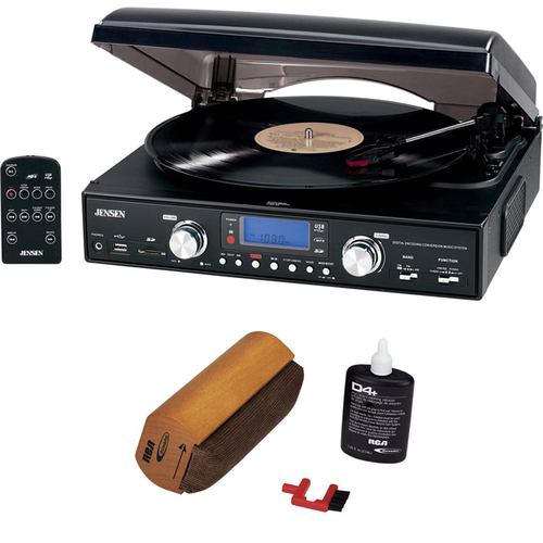 Jensen JTA-460 3-Speed Stereo Turntable with MP3 Encoding System and AM/FM Stereo Radio