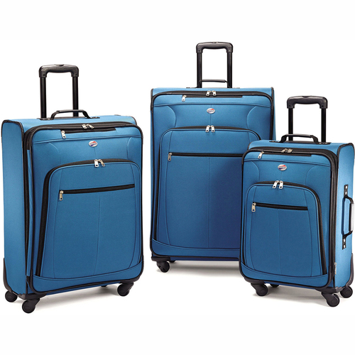 American Tourister Pop Plus Lightweight Spinner Luggage Set (Moroccan Blue) - 64590-2551