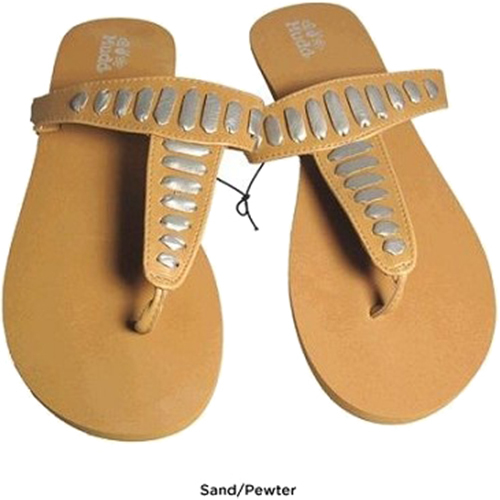 Mudd FOM277 Sandals Sand/Pewter Size Small (5/6)