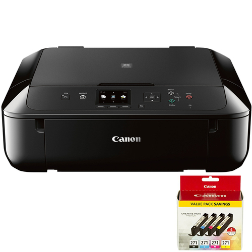 Canon PIXMA MG5720 Wireless Inkjet All-In-One Printer w/ 4 Color Value Pack Bundle