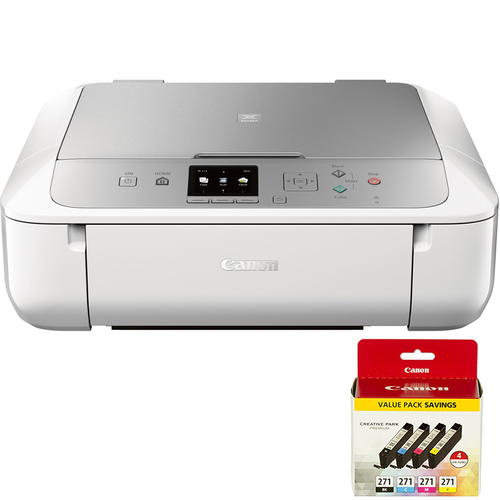 Canon PIXMA MG5722 Wireless Inkjet All-In-One Printer w/ 4 Color Value Pack Bundle