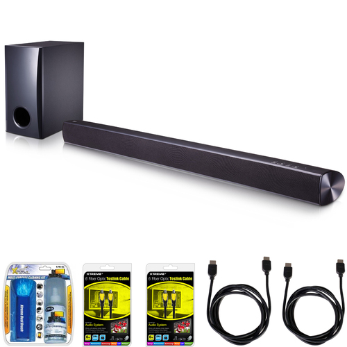 LG SH2 2.1ch 100W Sound Bar with Subwoofer and Bluetooth Connectivity Bundle