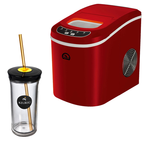Igloo Compact Ice Maker (Red) w/ Keurig Iced Beverage Tumbler