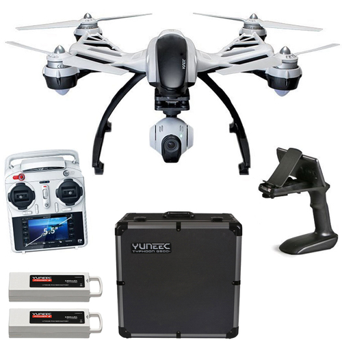 Yuneec Q500+ Typhoon Quadcopter Drone + 3-Axis Gimbal Camera, Steady Grip, Deluxe Case