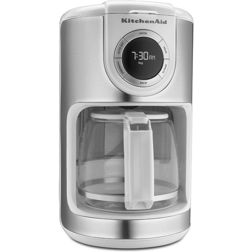 KitchenAid 12-Cup Glass Carafe Coffee Maker in White - KCM1202WH