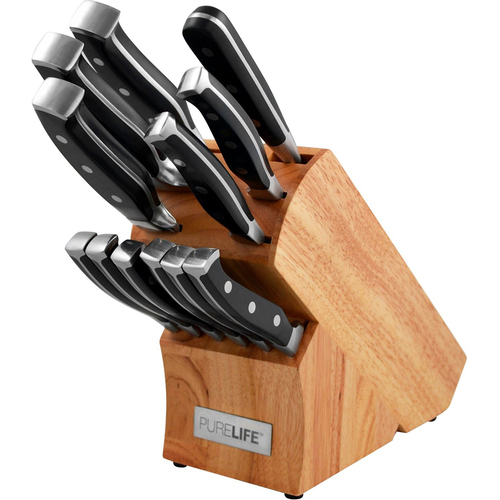 Ragalta 13-Piece Forged High Carbon Stainless Steel Cutlery in Wooden Block - PLKS-2500