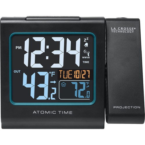 La Crosse Projection Alarm Clock with Outdoor temperature and Charging USB Port - 616-146