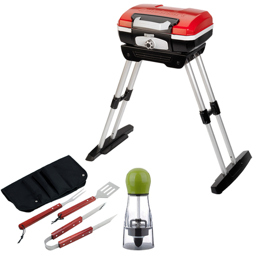 Cuisinart Petit Gourmet Portable Gas Grill with VersaStand with BBQ Bundle