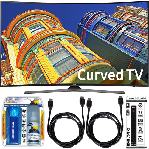 Samsung UN55KU6500 - Curved 55-Inch 4K Ultra HD LED Smart TV Essential Accessory Bundle
