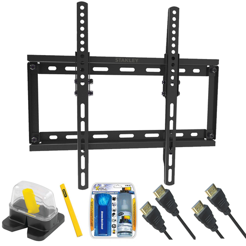 Stanley DIY Basics Medium Size Tilt TV Mount & Set Up Kit for 23`-55` TVs up to 65LB