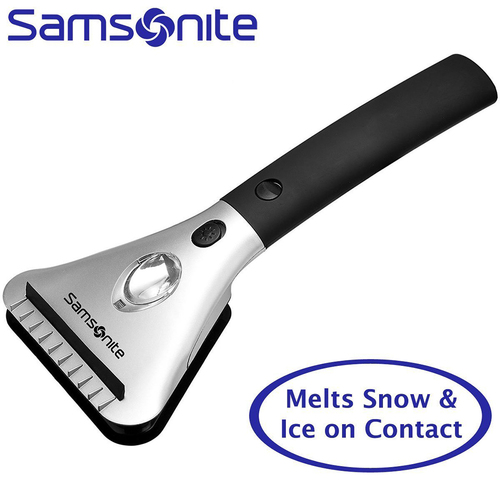 Samsonite Heated Car Window Snow and Ice Scraper with Built-In Flashlight - OPEN BOX