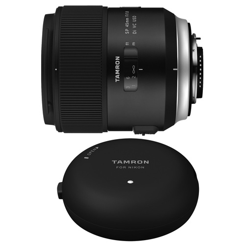 Tamron SP 45mm f/1.8 Di VC USD Lens and TAP-In-Console for Nikon Mount Cameras
