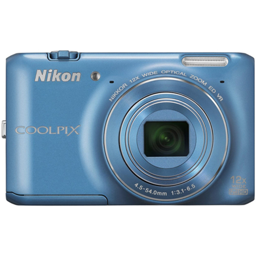 Nikon COOLPIX S6400 16 MP 12x Zoom Digital Camera - Blue (Factory Refurbished)
