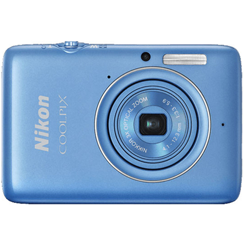 Nikon COOLPIX S02 13.2 MP 1080p HD Video Digital Camera - Blue (Refurbished)
