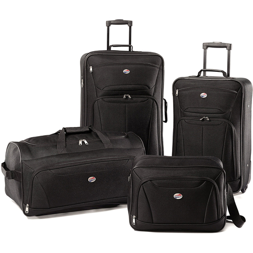 American Tourister Fieldbrook II Four-Piece Luggage Set (Black) 56444-1041 - OPEN BOX