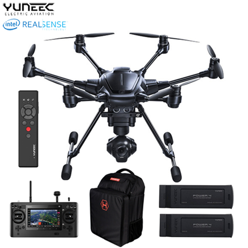 Yuneec TYPHOON H RTF Drone w/ Intel RealSense Tech, Plus Backpack  2 Batteries , Wand