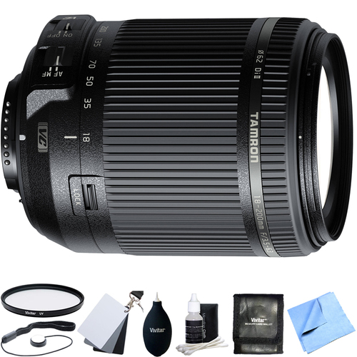 Tamron 18-200mm Di II VC All-In-One Zoom Lens for Nikon Mount w/ Accessory Bundle