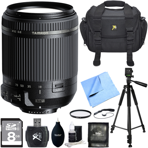 Tamron 18-200mm Di II VC All-In-One Zoom Lens for Nikon Mount w/ Pro Accessory Bundle