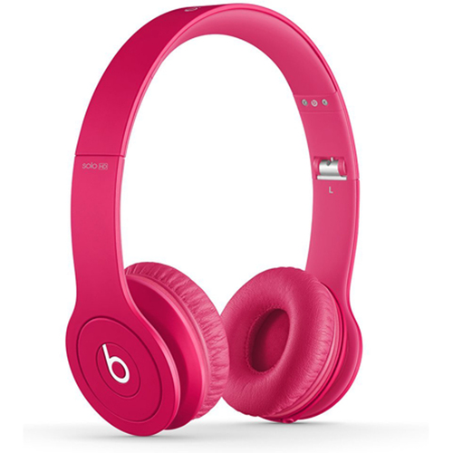 Beats By Dre Solo HD On-Ear Headphones with Built-in Mic (Matte Pink)